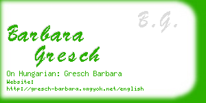 barbara gresch business card